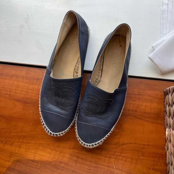 Chanel Navy Blue leather Espadrilles - Picture 7 of 7
